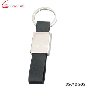 Cheap Custom Metal Keychain with Leather (LM1504)